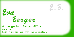 eva berger business card